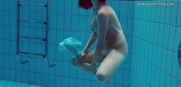  Big natural tits teen Piyavka Chehova swimming naked